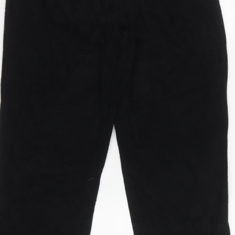 Cotton Traders Men's Black M Elastic Waist Straight Trousers