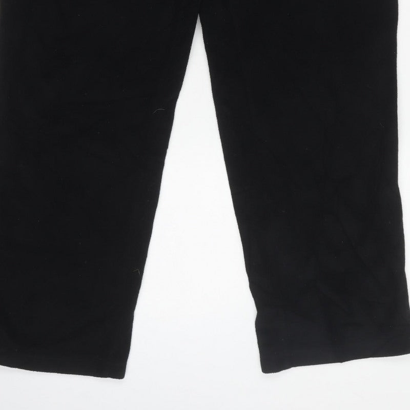 Cotton Traders Men's Black M Elastic Waist Straight Trousers