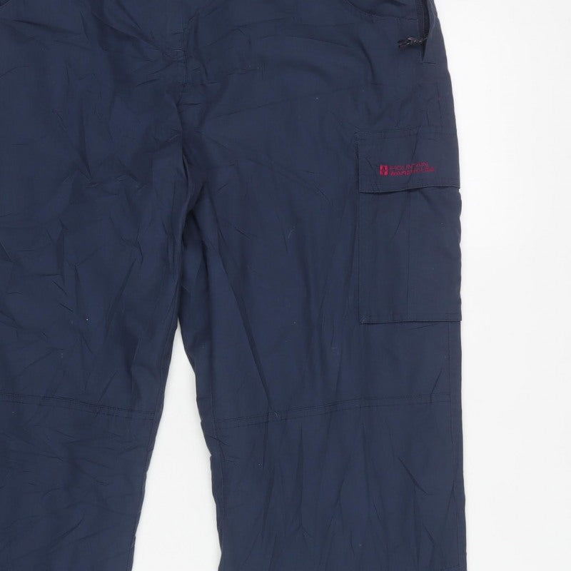 Mountain Warehouse Women’s Navy UK 14 Cargo Straight Trousers