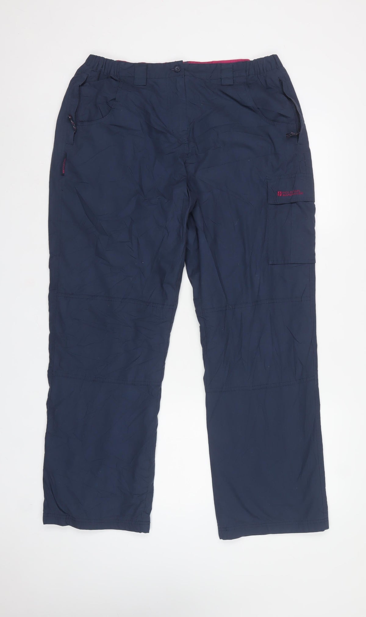 Mountain Warehouse Women’s Navy UK 14 Cargo Straight Trousers
