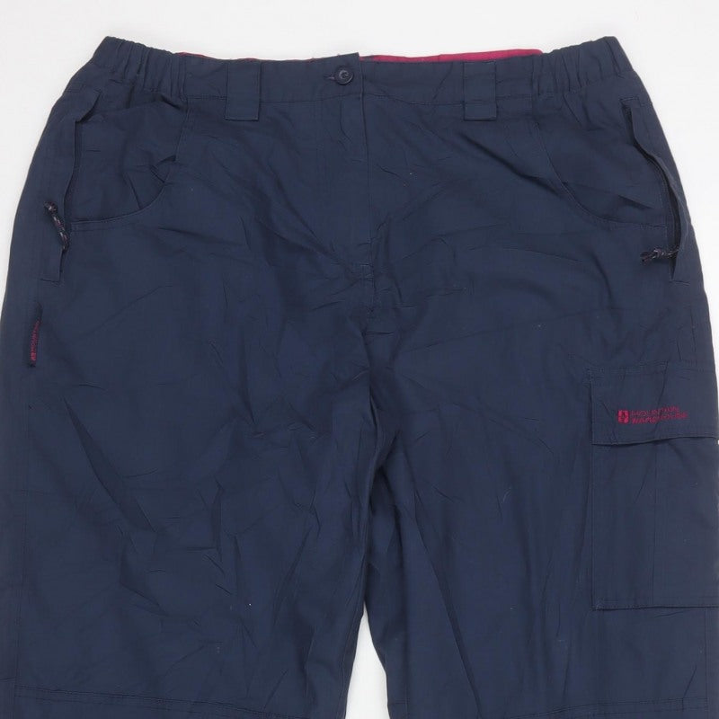 Mountain Warehouse Women’s Navy UK 14 Cargo Straight Trousers