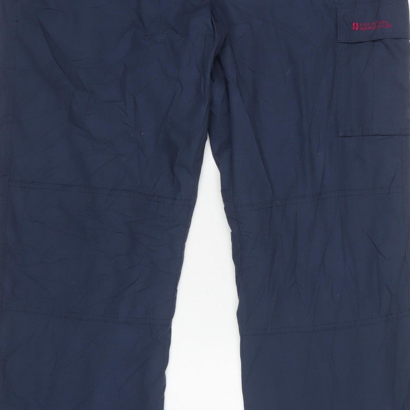 Mountain Warehouse Women’s Navy UK 14 Cargo Straight Trousers
