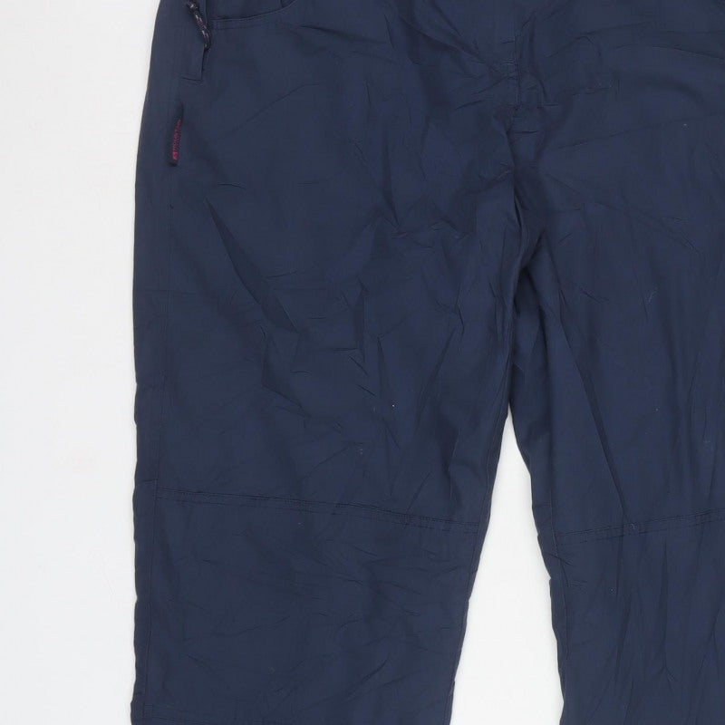 Mountain Warehouse Women’s Navy UK 14 Cargo Straight Trousers