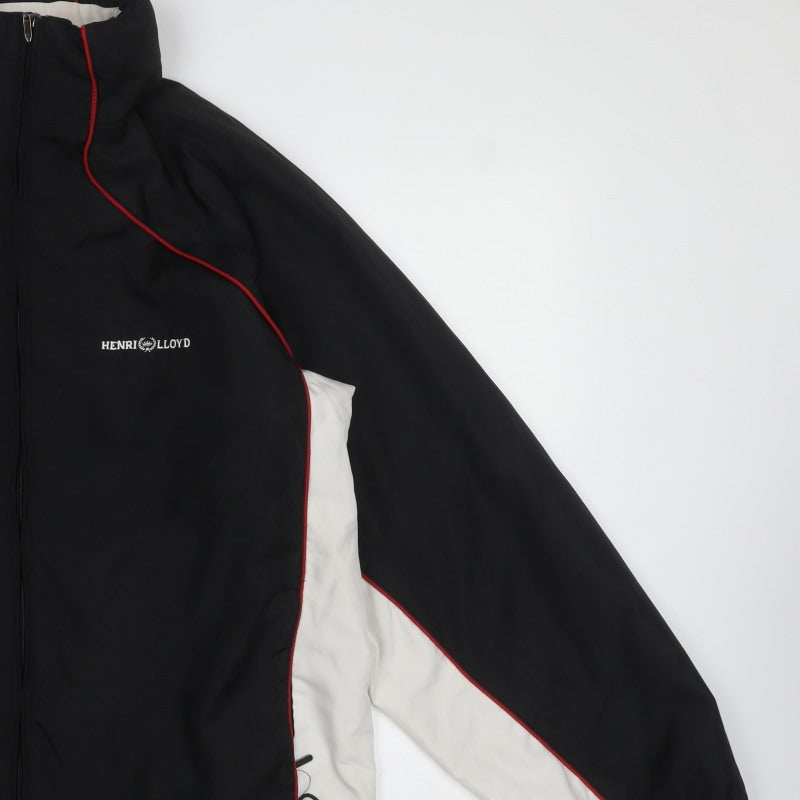 Henri Lloyd Men's Black XL Windbreaker Jacket Full Zip