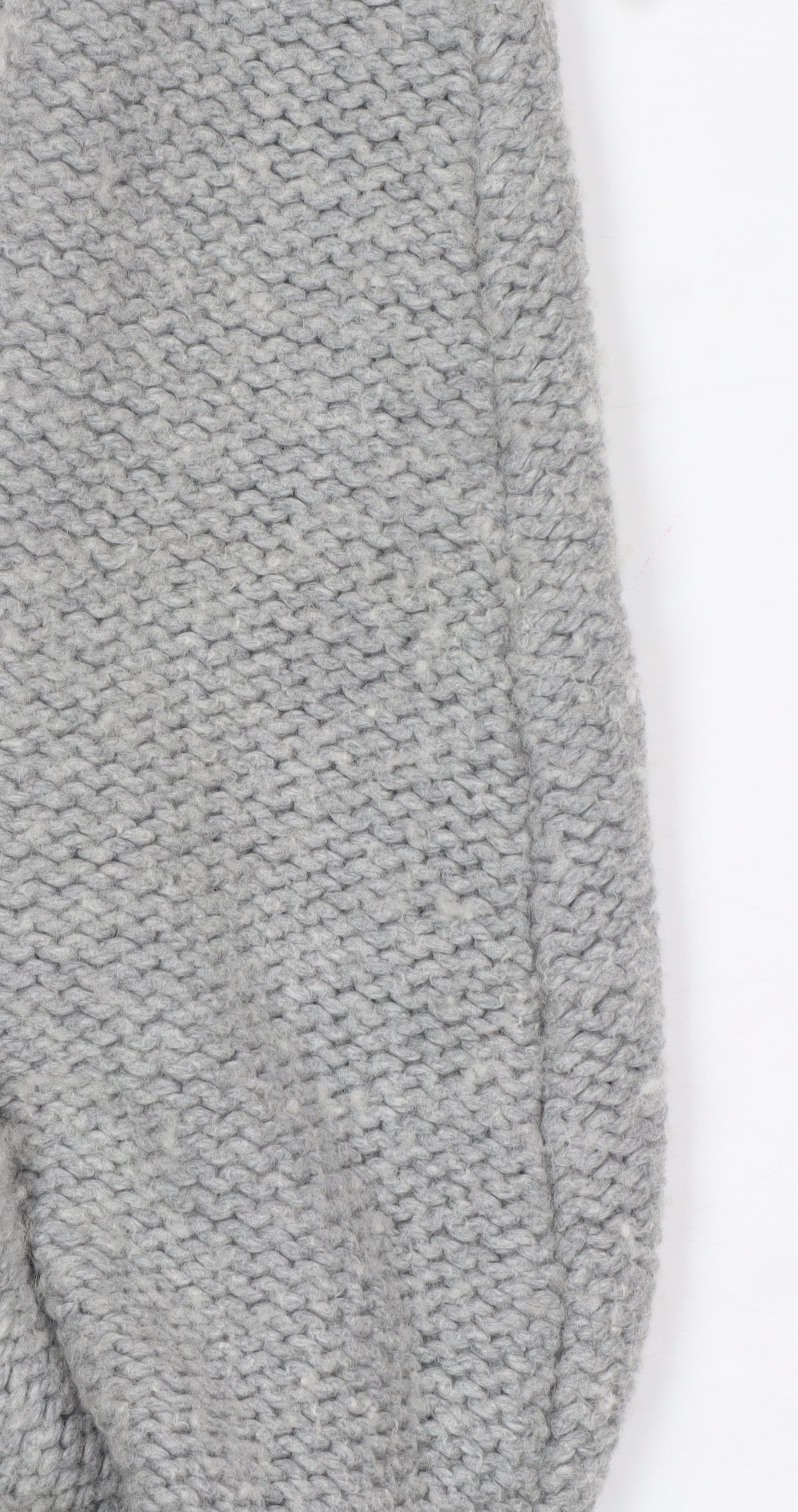Rocha John Rocha Men’s Grey XL Cable Knit High Neck Henley Jumper