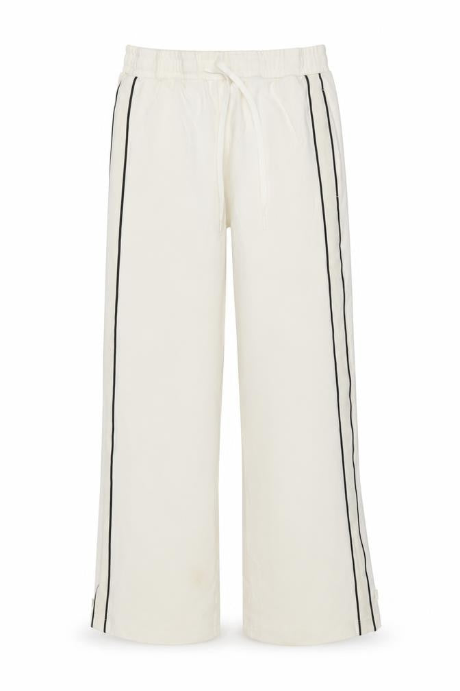 M&S Womens Ivory Size 14 Short Drawstring Side Stripe Jogger Trousers