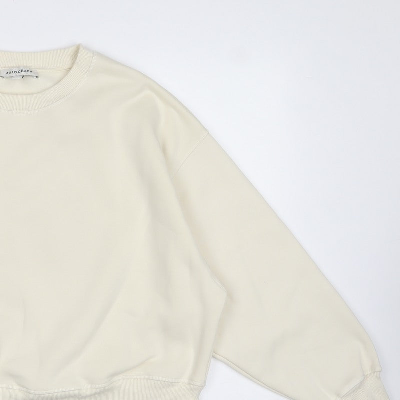 Autograph Women’s Ivory L Relaxed Pullover Crew Neck Sweatshirt