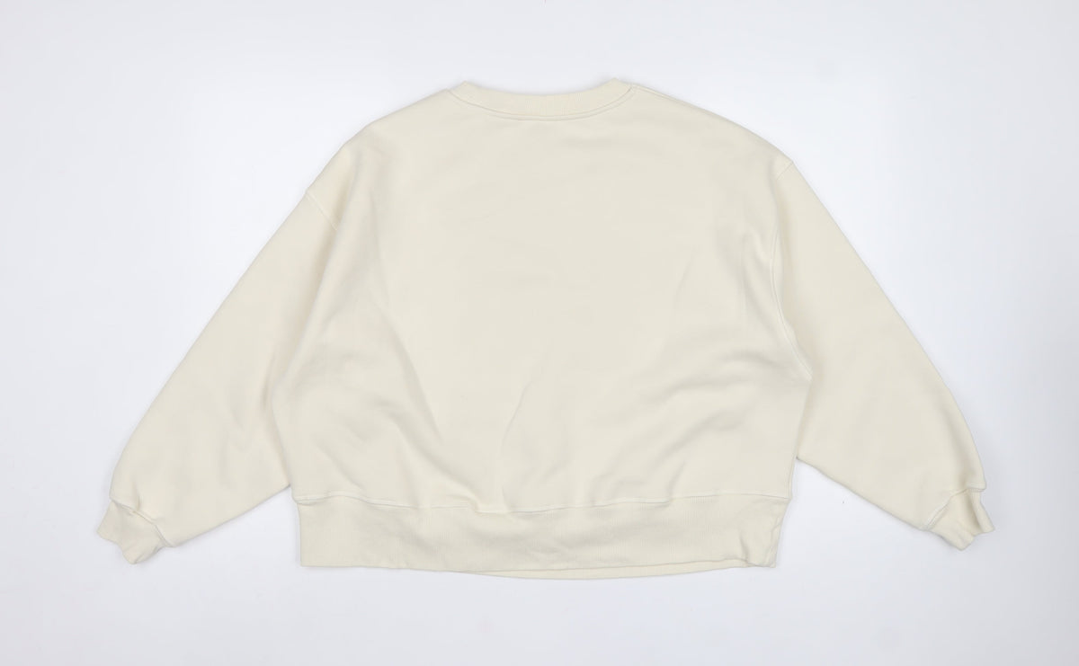Autograph Women’s Ivory L Relaxed Pullover Crew Neck Sweatshirt
