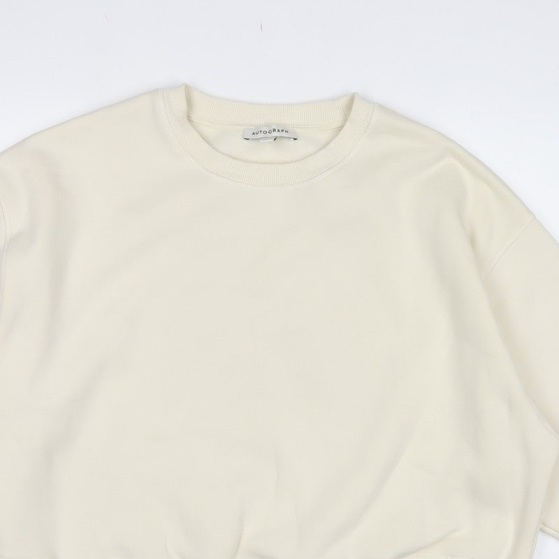 Autograph Women’s Ivory L Relaxed Pullover Crew Neck Sweatshirt