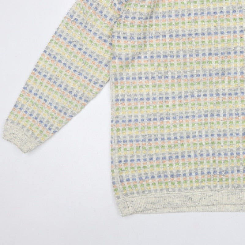 Tangiers Men’s Multicoloured L Geometric Knit Crew Neck Jumper Vintage