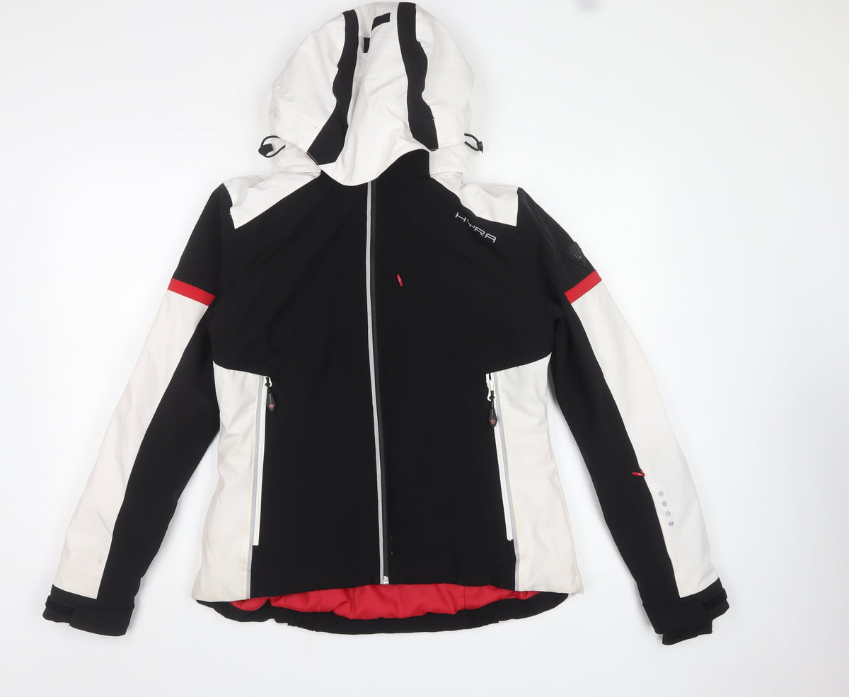 HYRA Women’s Multicoloured L Ski Jacket Hooded Padded Full Zip