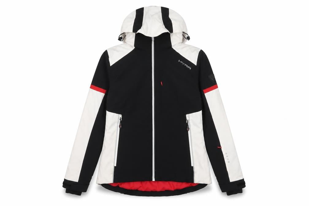 HYRA Women’s Multicoloured L Ski Jacket Hooded Padded Full Zip