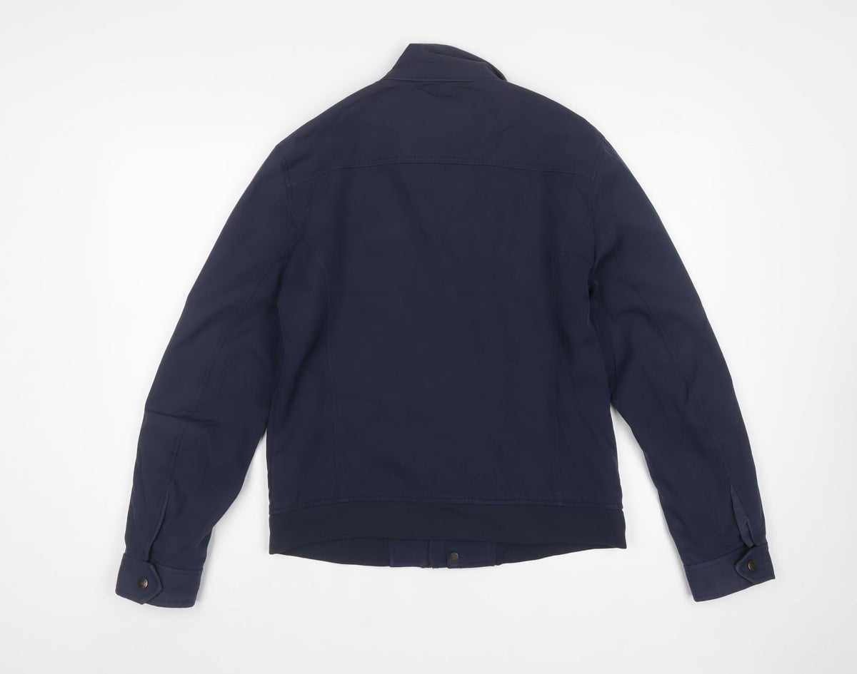 Banana Republic Men's Blue Small Basic Zip Softshell Jacket