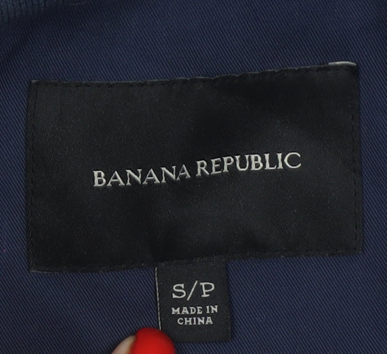 Banana Republic Men's Blue Small Basic Zip Softshell Jacket