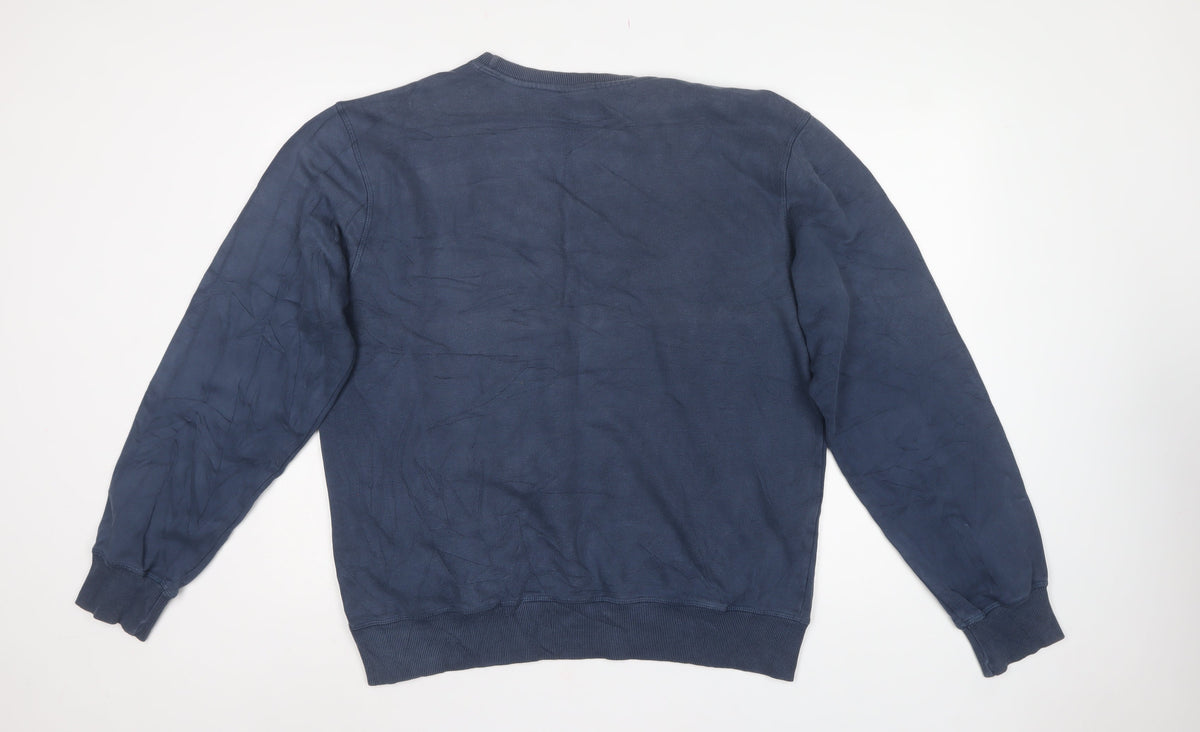Ellesse Men’s Blue 2XL Pullover Sweatshirt Logo Graphic Crew Neck