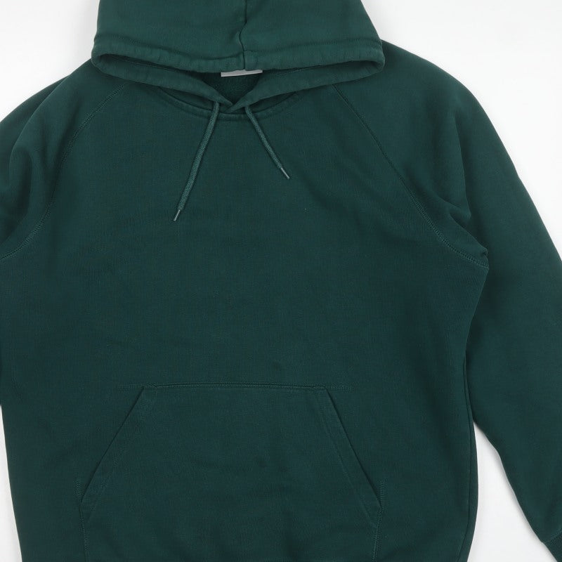 Carhartt Mens Green L Pullover Hoodie Logo Fleece Pocket