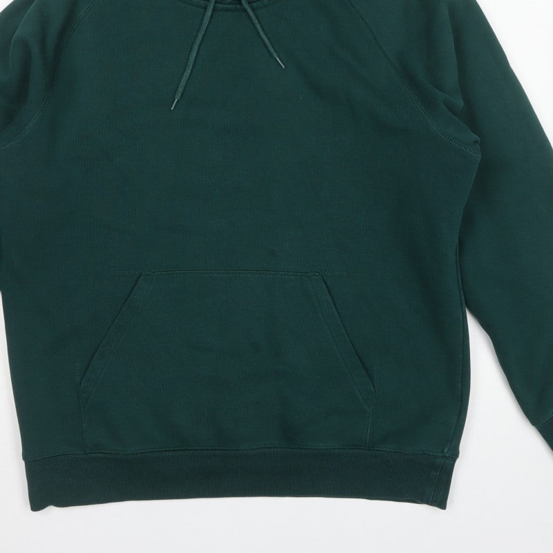 Carhartt Mens Green L Pullover Hoodie Logo Fleece Pocket
