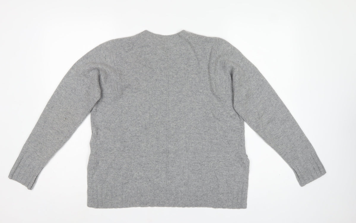 Whistles Women Grey XS 100% Cashmere Crew Neck Pullover Jumper