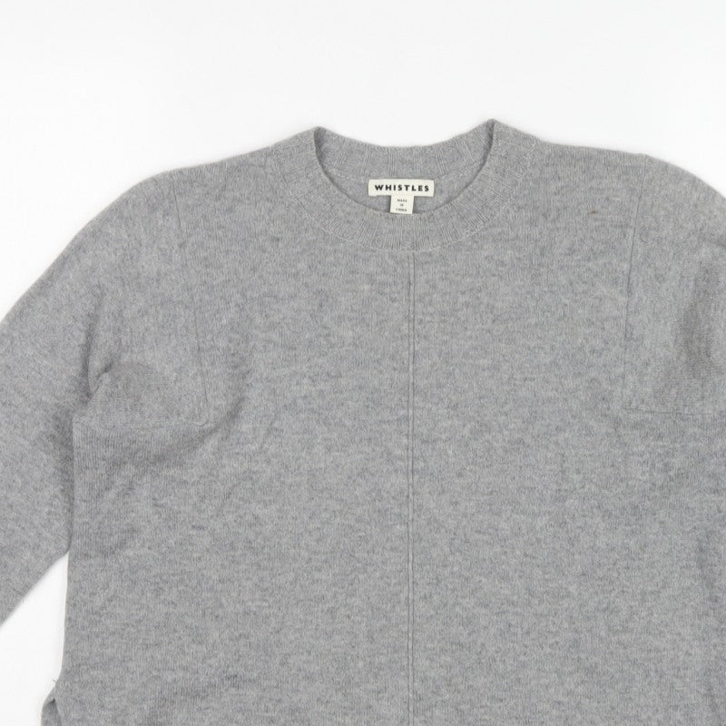 Whistles Women Grey XS 100% Cashmere Crew Neck Pullover Jumper