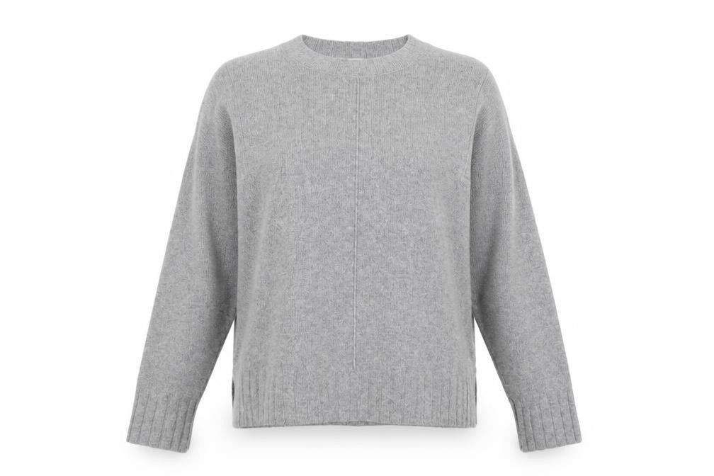 Whistles Women Grey XS 100% Cashmere Crew Neck Pullover Jumper