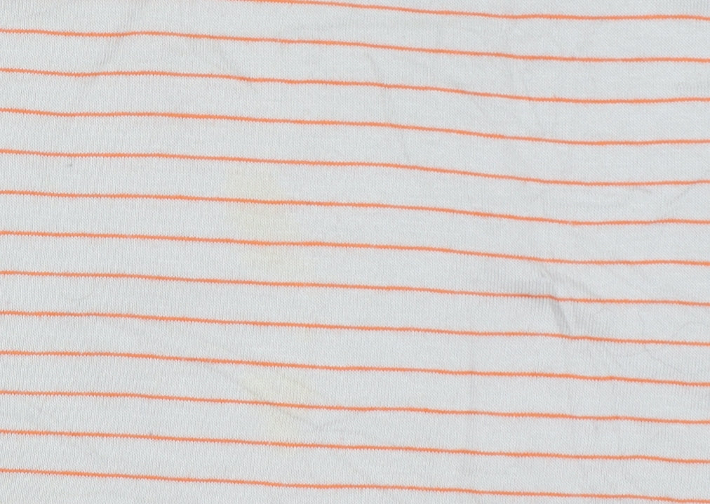 Ted Baker Men’s Beige Orange Stripe Crew Neck T-Shirt Size S