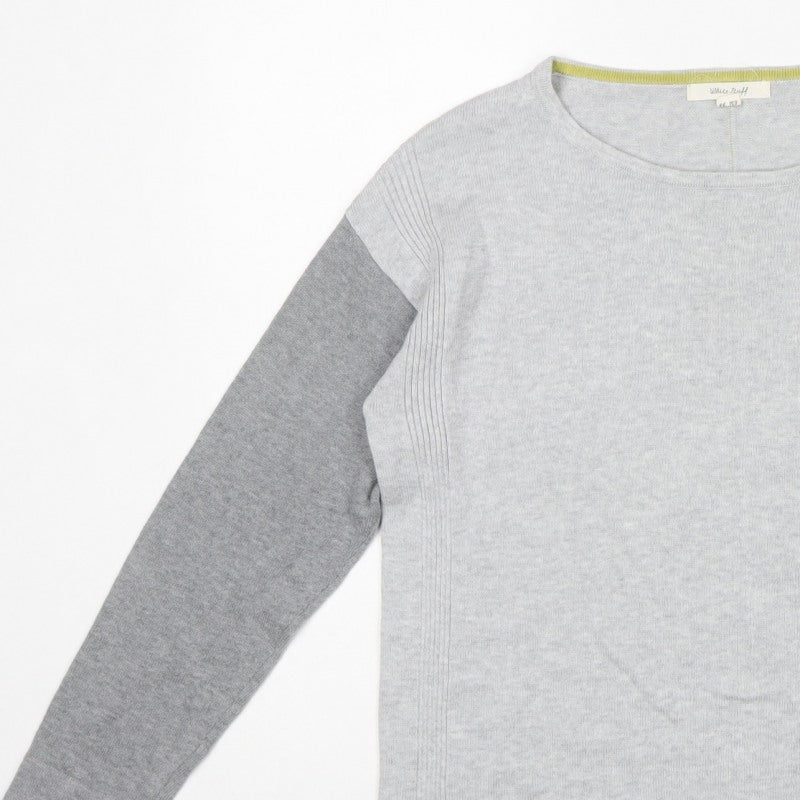 White Stuff Women’s Grey Colour Block Knit Pullover Jumper UK 10