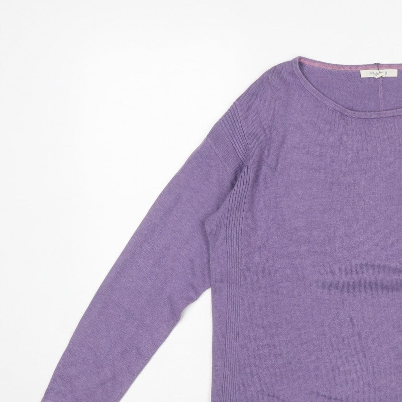 White Stuff Women’s Purple UK 10 Round Neck Knit Pullover Jumper