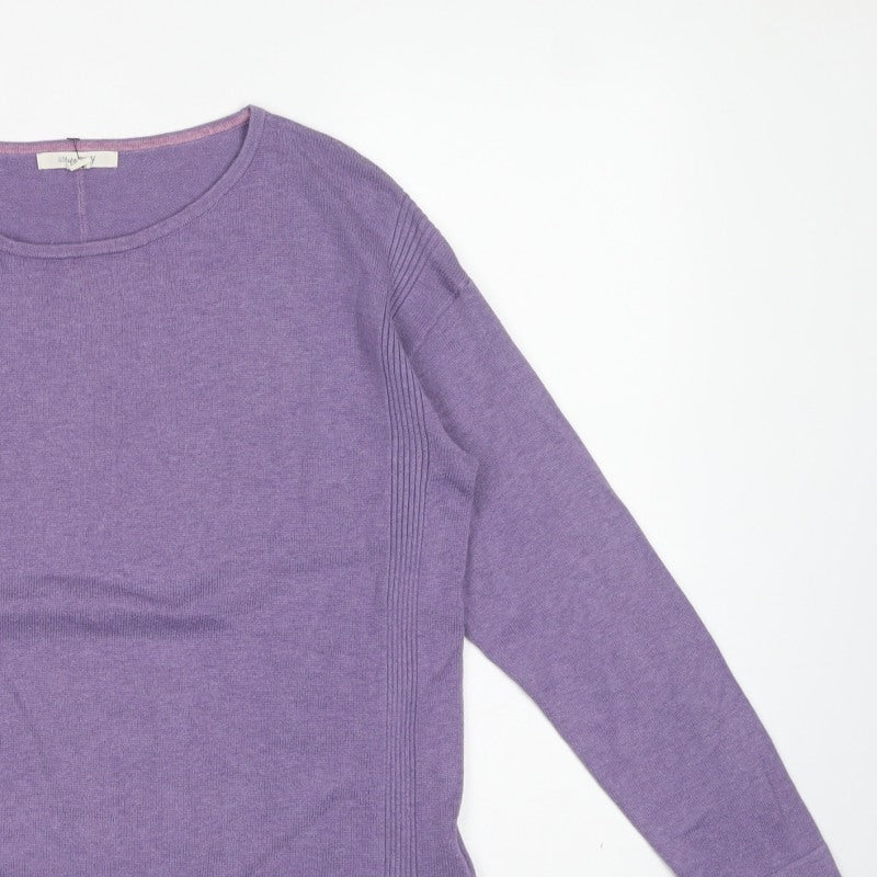 White Stuff Women’s Purple UK 10 Round Neck Knit Pullover Jumper