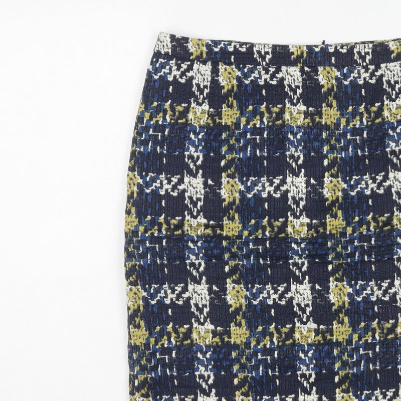 Jigsaw Women’s Multicoloured Cotton Pencil Skirt UK 12 Lined