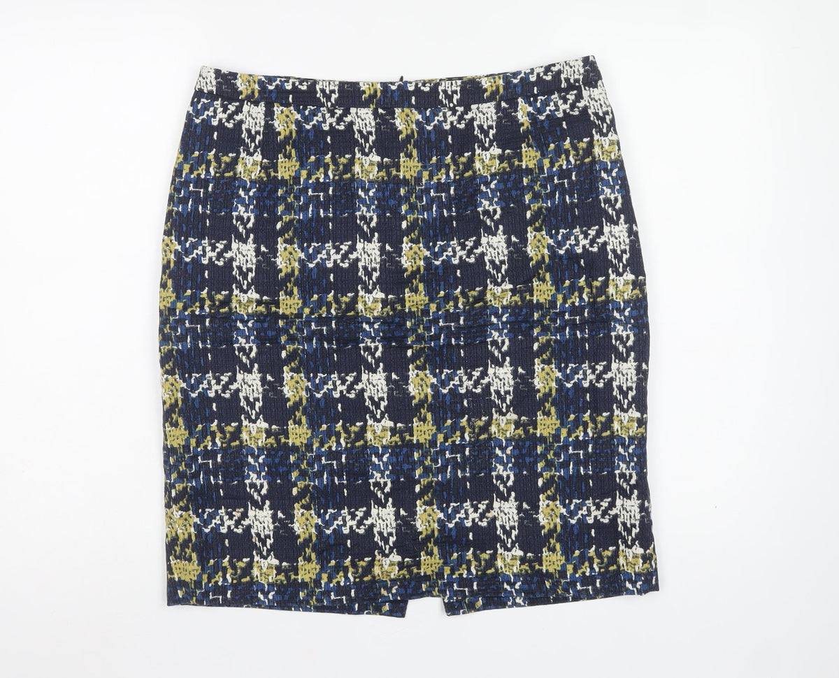 Jigsaw Women’s Multicoloured Cotton Pencil Skirt UK 12 Lined