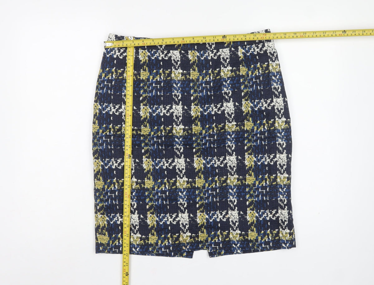 Jigsaw Women’s Multicoloured Cotton Pencil Skirt UK 12 Lined