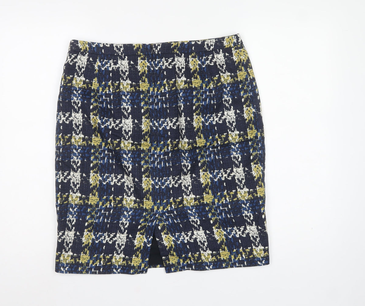 Jigsaw Women’s Multicoloured Cotton Pencil Skirt UK 12 Lined