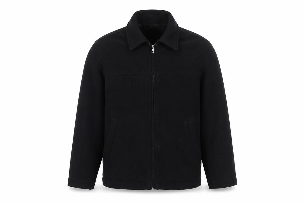 GAP Men's Black XS Wool Blend Zip Jacket Collared Pockets