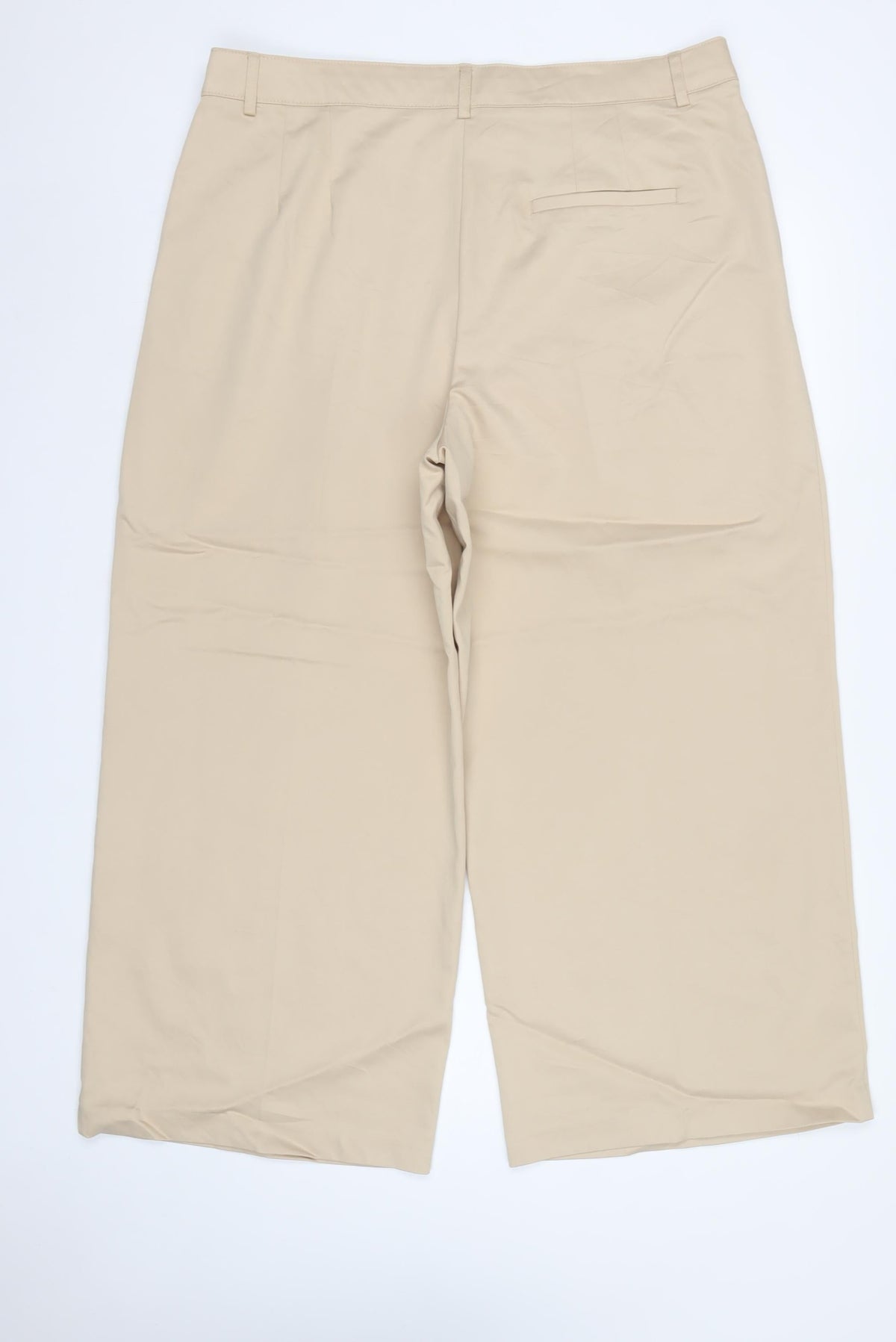 M&S Women’s Beige Size 20 Short Wide Leg Tailored Trousers