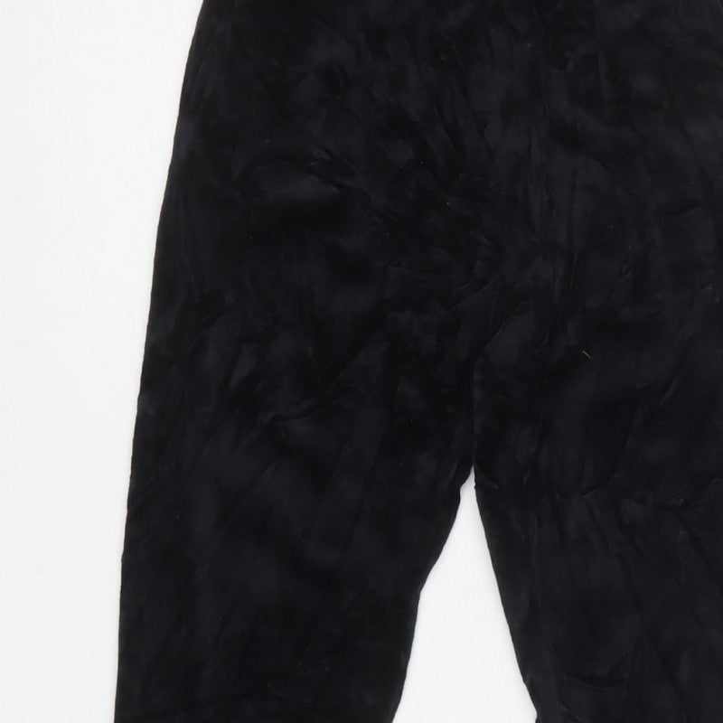 Juicy Couture Girls Black Velour Jogger Trousers Age 10-11 Logo