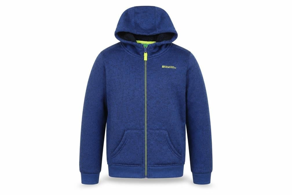 Mountain Warehouse Boys Blue 11-12 Hooded Fleece Lined Zip Jacket