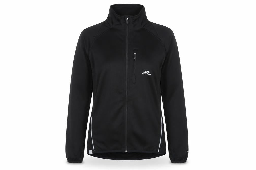 Trespass Women’s Black 2XL Softshell Track Jacket Full Zip Stretch