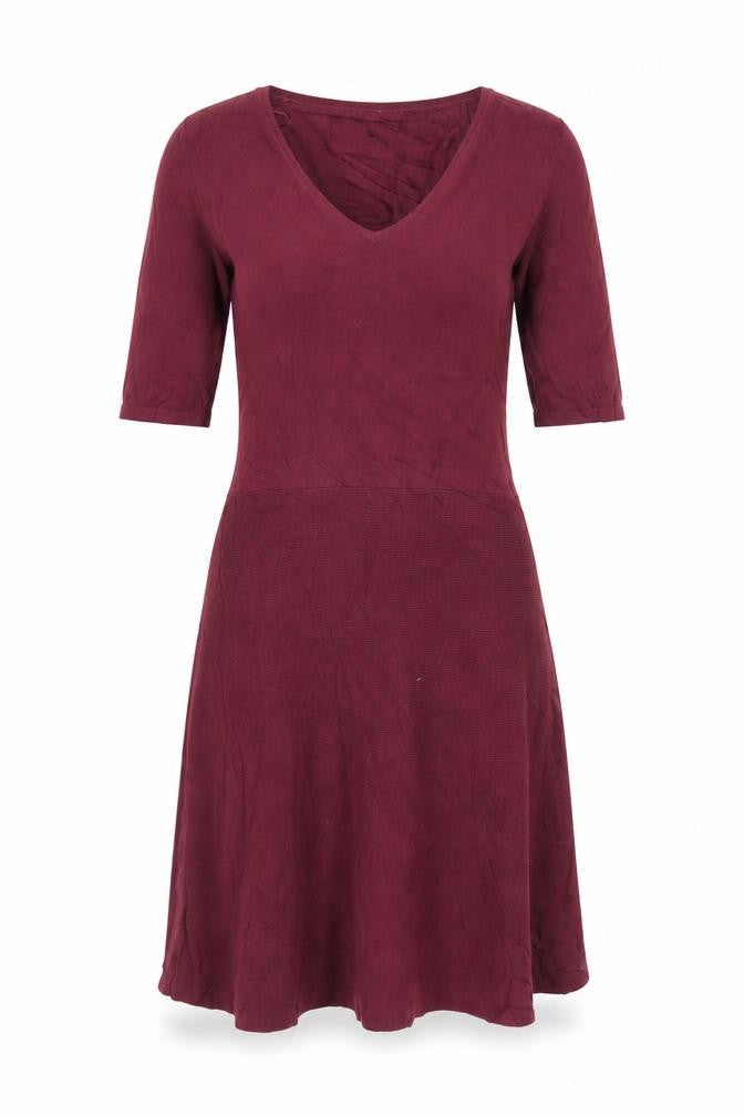 Next Women Red Size 10 Knit V-Neck Fit & Flare Jumper Dress