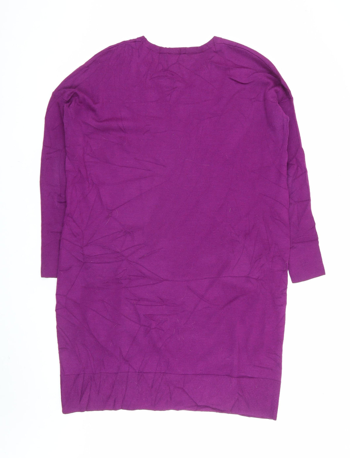 Hobbs Women Purple UK 10 Merino Wool Knit Jumper Dress