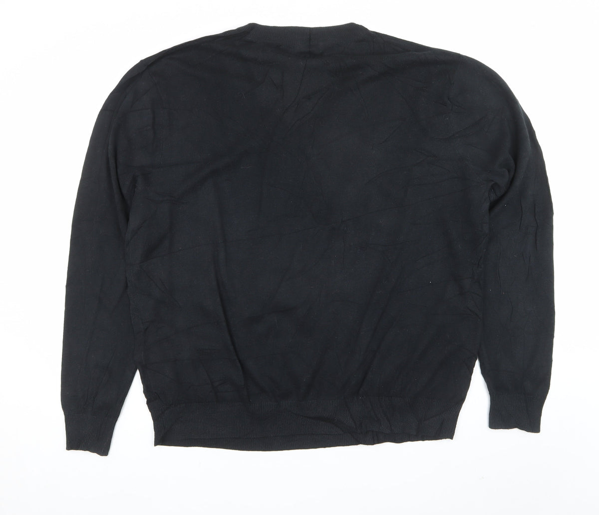 Jacamo Men’s Black XL V-Neck Cotton Knit Pullover Jumper