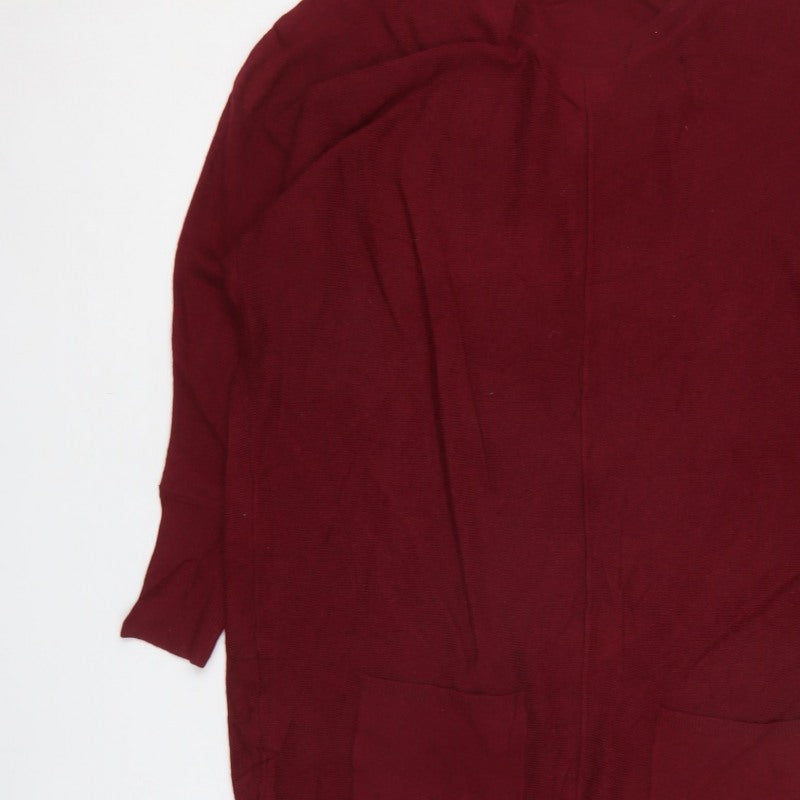 East Women’s Red XS Knit Cashmere Blend Jumper Dress Pockets
