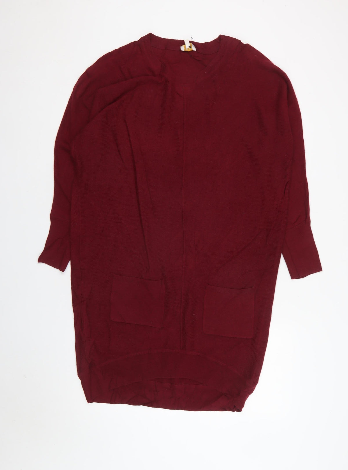 East Women’s Red XS Knit Cashmere Blend Jumper Dress Pockets