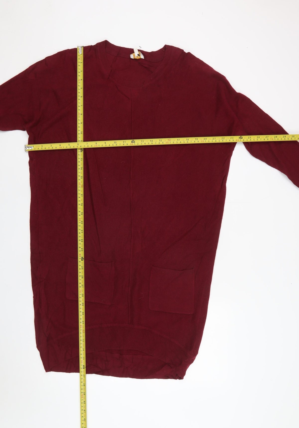 East Women’s Red XS Knit Cashmere Blend Jumper Dress Pockets