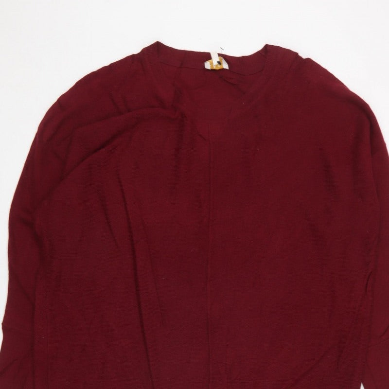 East Women’s Red XS Knit Cashmere Blend Jumper Dress Pockets