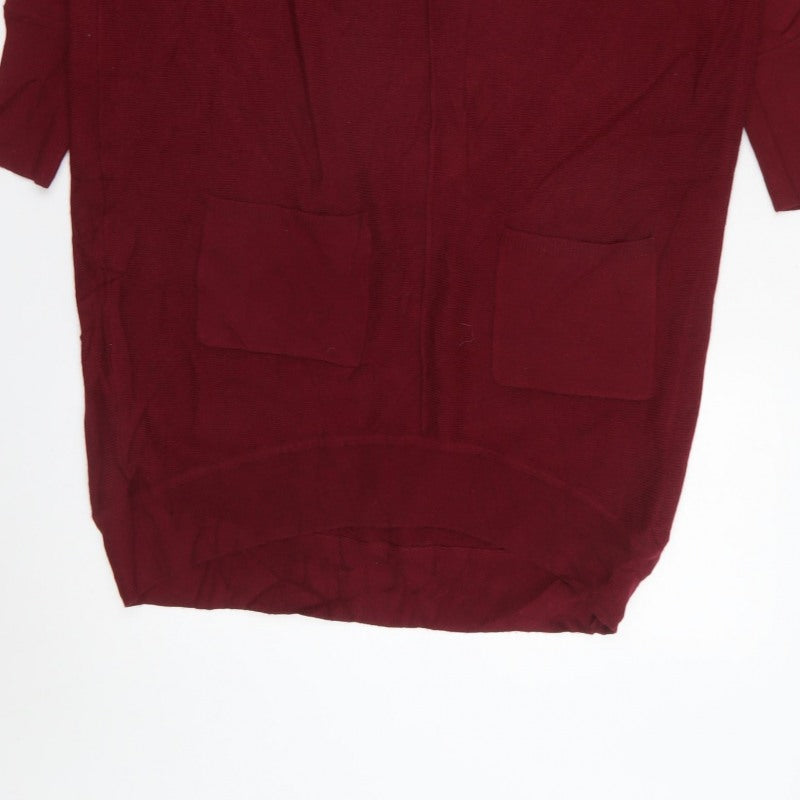 East Women’s Red XS Knit Cashmere Blend Jumper Dress Pockets