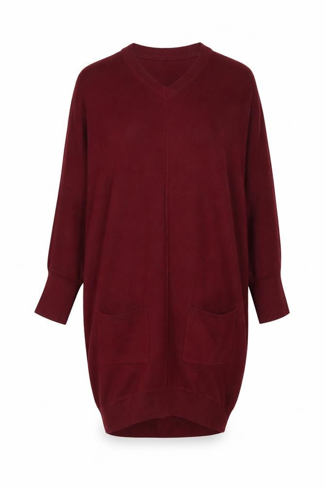 East Women’s Red XS Knit Cashmere Blend Jumper Dress Pockets