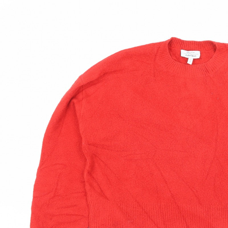 & Other Stories Women Red UK 12 Crew Neck Knit Pullover Jumper
