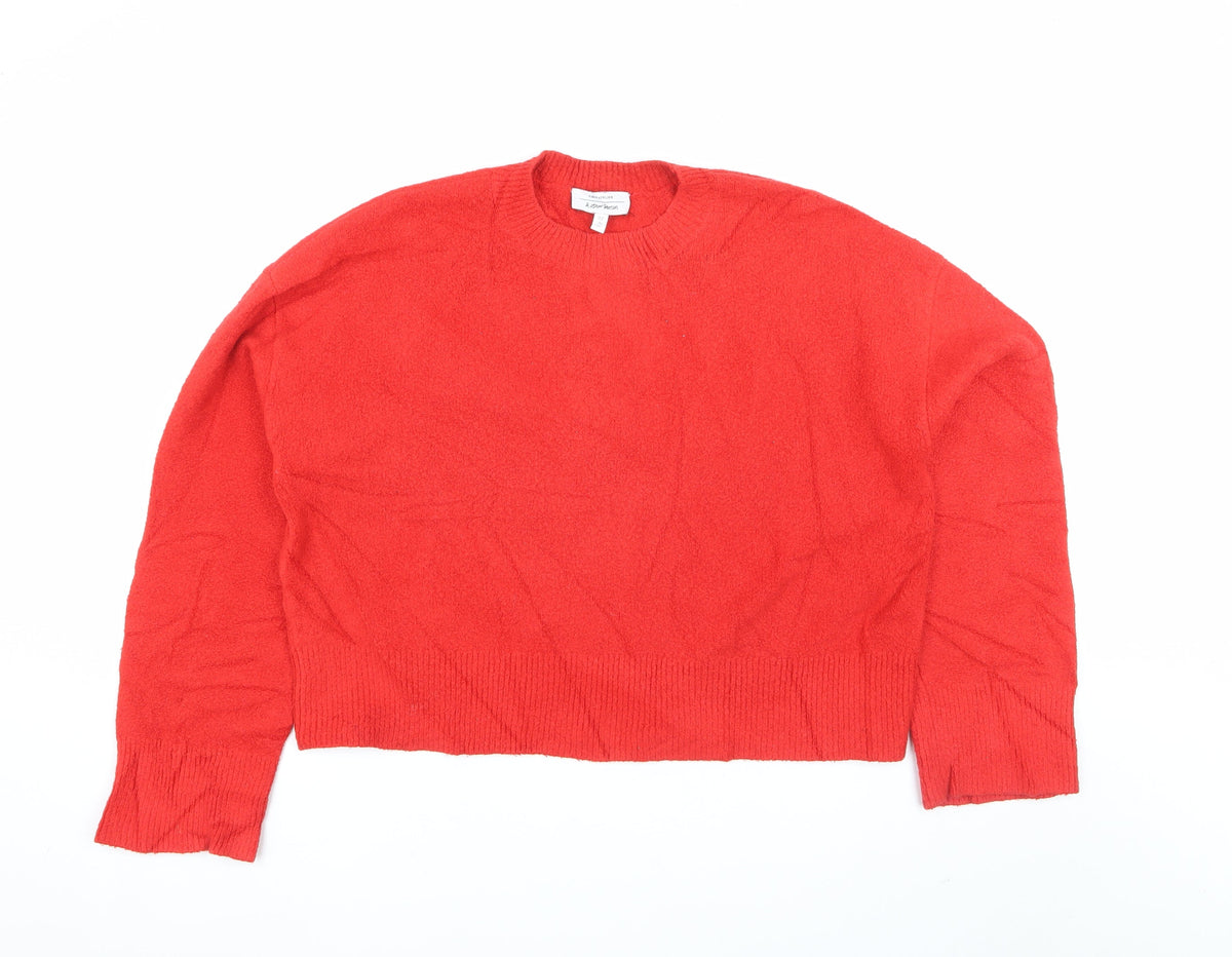 & Other Stories Women Red UK 12 Crew Neck Knit Pullover Jumper