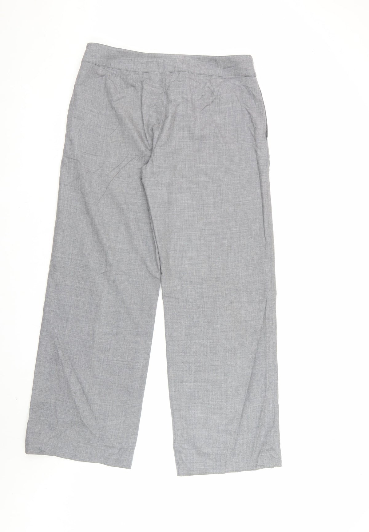 Fenn Wright Manson Women’s Grey Wool Straight Dress Trousers UK 14