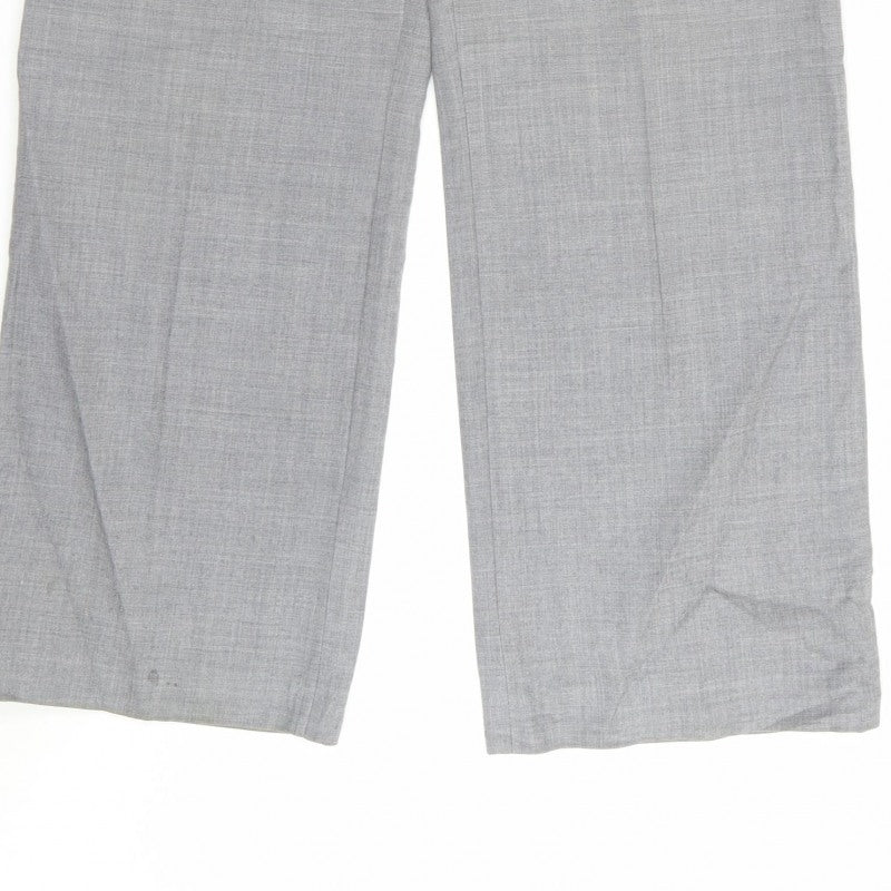 Fenn Wright Manson Women’s Grey Wool Straight Dress Trousers UK 14